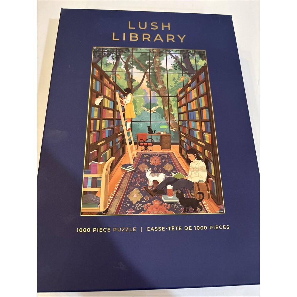 Hobbry Lush Library 1000 Piece Jigsaw Puzzle Books NEW Factory Sealed